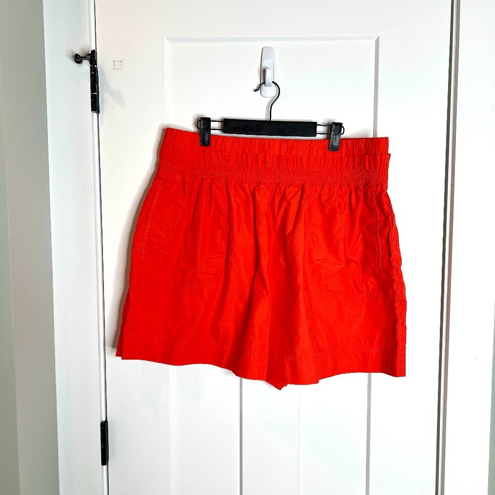 Maeve by Anthropologie Bright Orange Mini Skort Elastic Waist Pull On Size XL